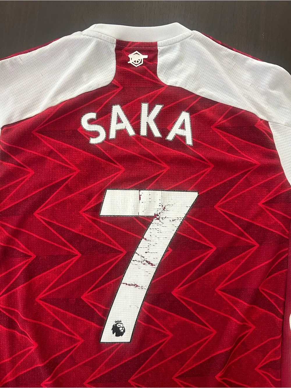 Adidas Arsenal 2020 2021 Home Authentic Jersey Saka 7 Player Issue Shirt Men's M